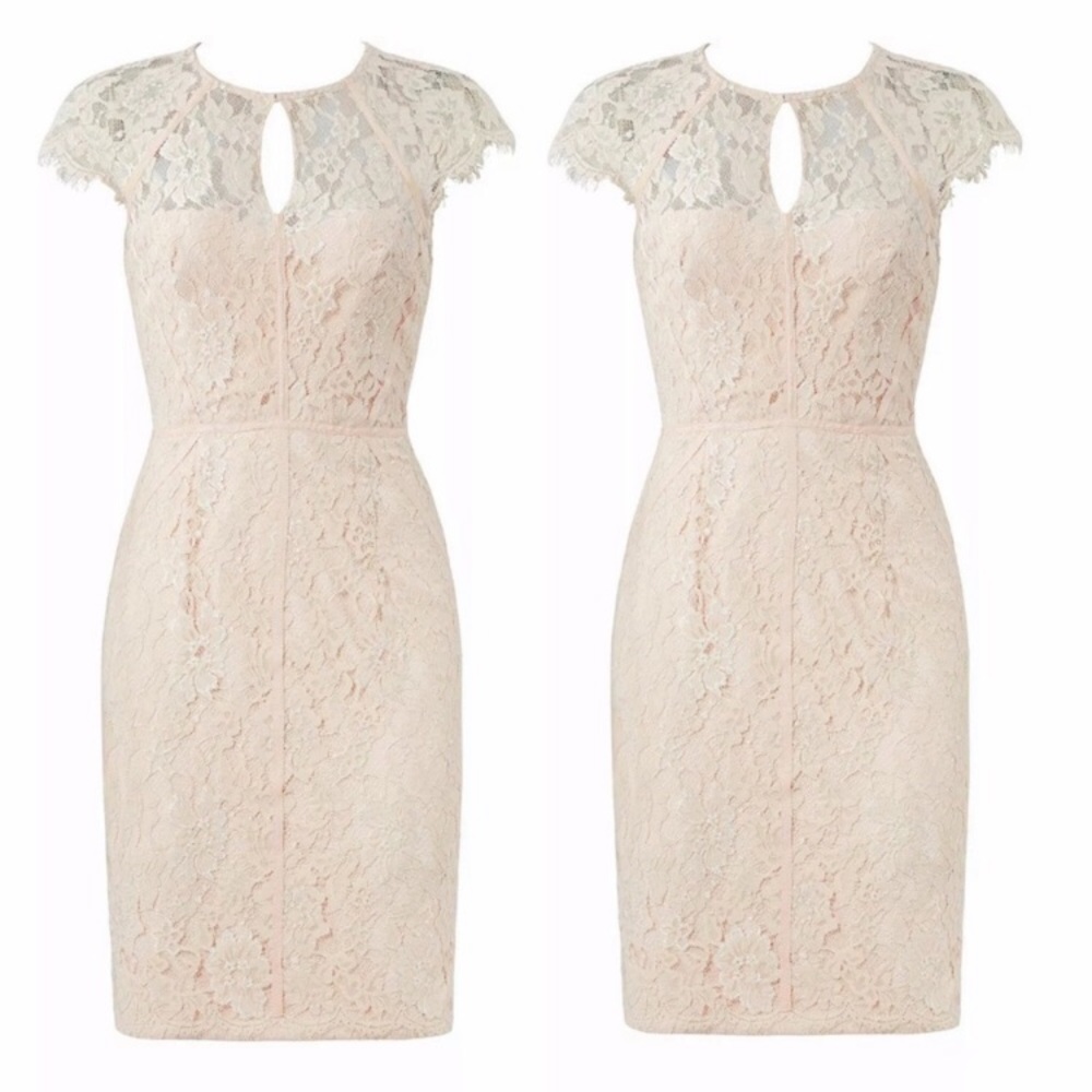 Monique Lhullier Lace Shift Dress Prom Wedding